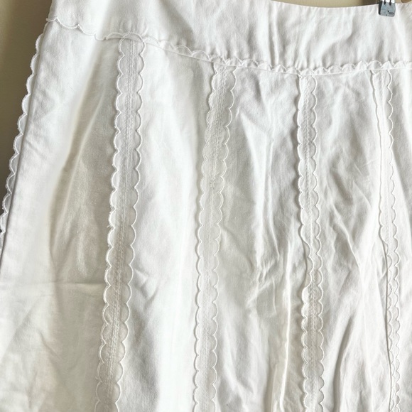 Cato Linen Scalloped Edge Skirt - Picture 2 of 3
